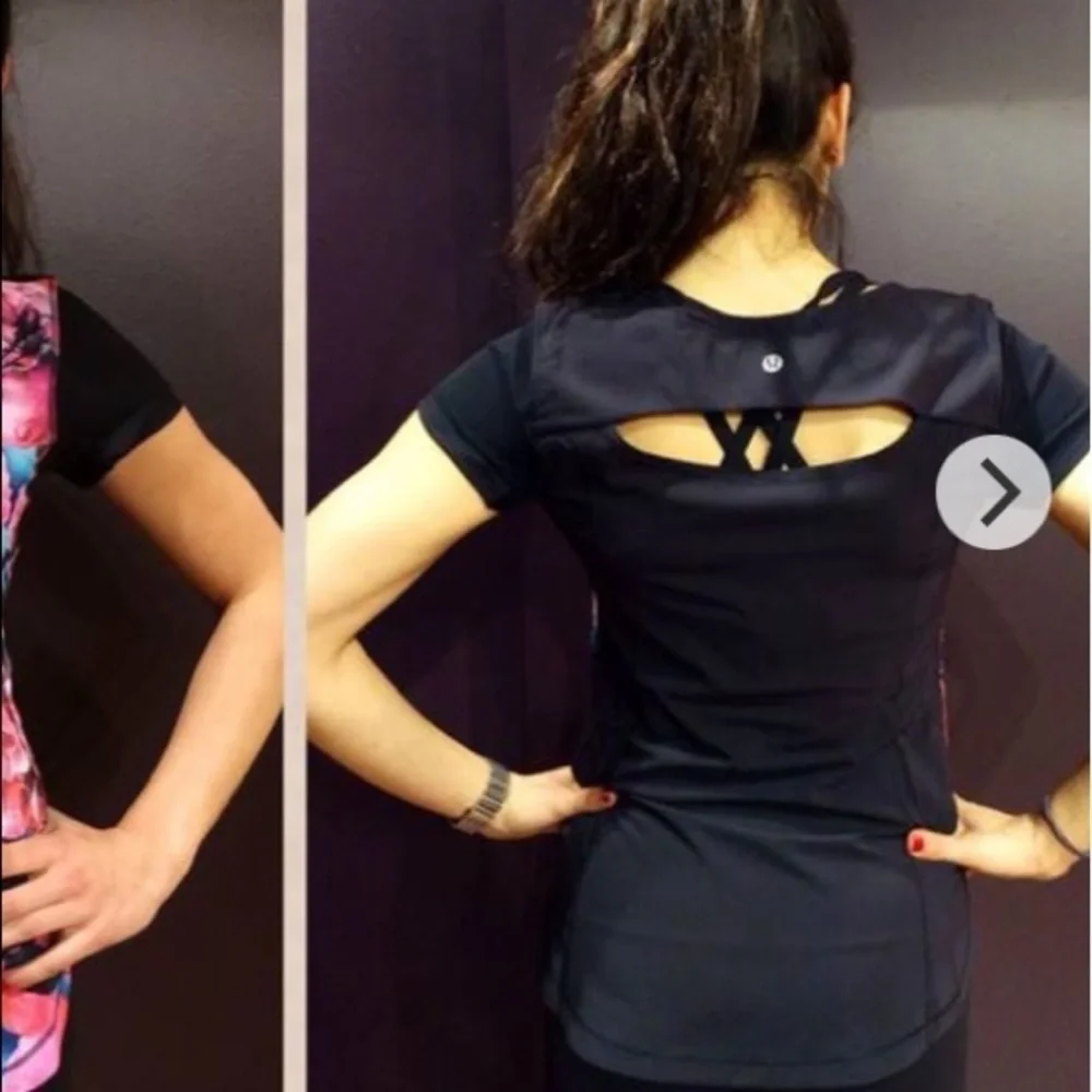 Lululemon Lighten up top in rose prints J125